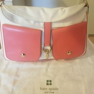 NWOT KATE SPADE Fabric and Leather Shoulder Bag